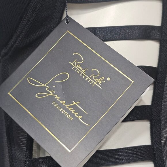 Rene Rofe  Uncaged Caged Side Bustier & G-String Lingerie Set - Picture 9 of 11